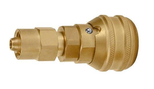 Brass Auto Industrial Interchange Quick Connect Socket - 1/4 in Body Size - Image 1