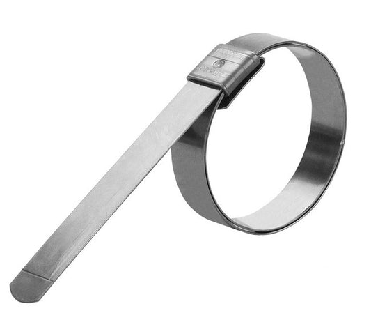302 Stainless Steel Preformed Center Punch Clamp - 7" Opening, 5/8" Band Width - Image 1