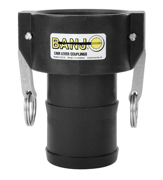 Banjo Polypropylene Coupler x Hose Shank - 2-inch Size, Polypropylene Material - Image 1