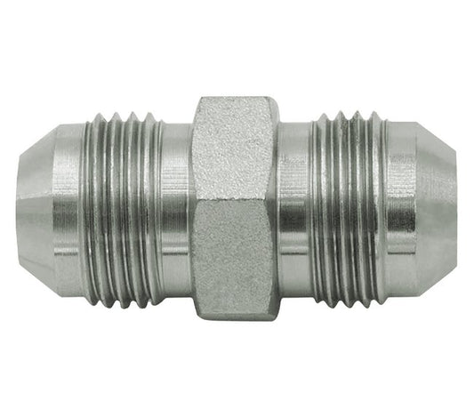 Carbon Steel JIC Male x JIC Male Flare Adapter Fitting - 3/4-in T1, 1/2-in T2 - Image 1