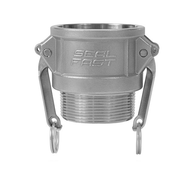 Seal Fast 2 1/2'' 316 Stainless Steel Type B Female NPT x Male NPT Cam & Groove Coupling - Image 1