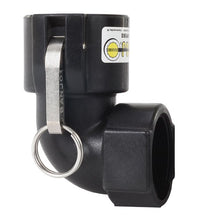 Polypropylene Female Coupler x Female NPT 90 Degree Elbow Banjo Cam, 1/2 inch