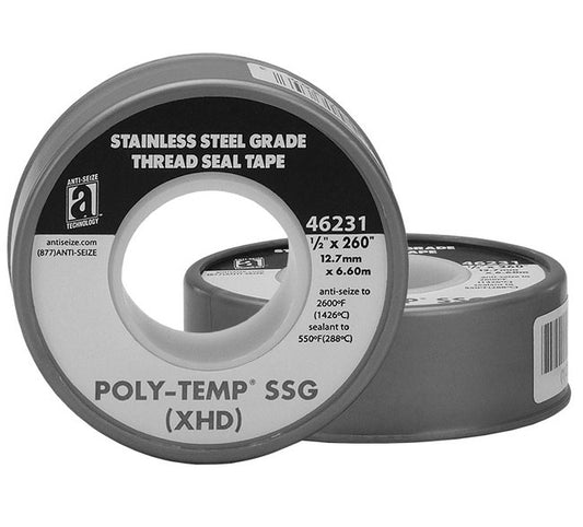 Premium Gray PTFE Thread Seal Tape - 1/2in x 260in - Image 1
