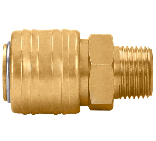 Brass 1/4 Inch Quick Connect Automotive Socket (Pack of 10) - Image 1