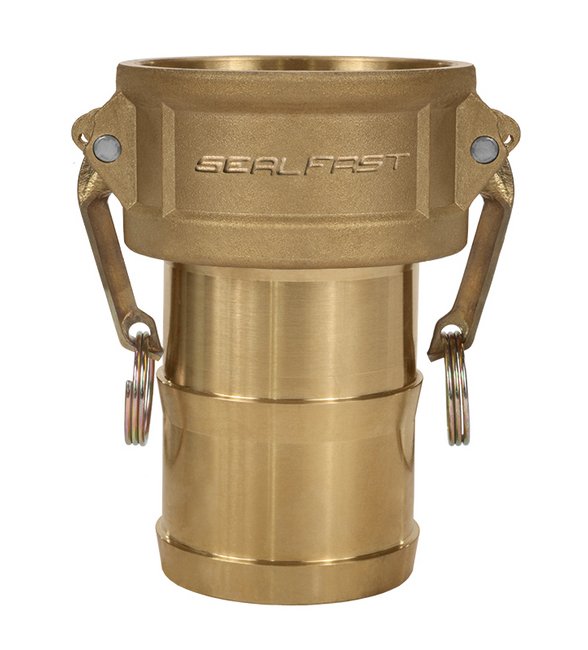 6" Brass Type C Female Coupler Cam and Groove Coupling - Image 1