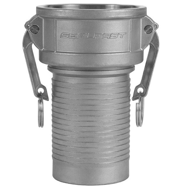 3in 316 Stainless Steel Type C Female Coupler x Crimp Shank Cam and Groove Coupling - Image 2