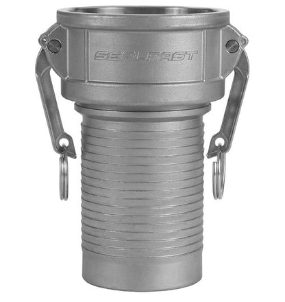 3in 316 Stainless Steel Type C Female Coupler x Crimp Shank Cam and Groove Coupling - Image 2