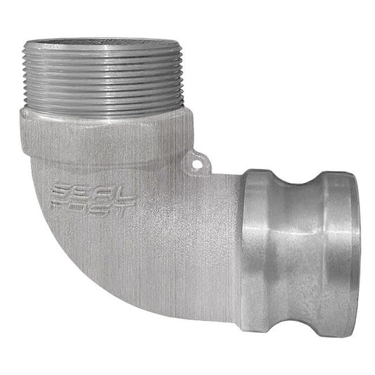 3 Inch Aluminum Type F Male Elbow Cam Groove Coupling - Image 1