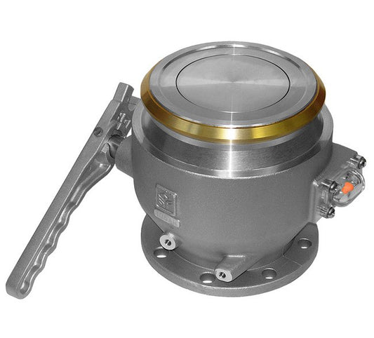 Seal Fast 4-Inch Aluminum API Bottom Loading Adapter with Side Sight Glass - Image 1