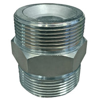 Plated Iron Ground Joint Double Spud - 1 1/4 Inch