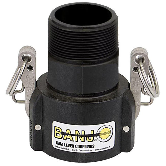 Banjo 3x2 Female Coupler with Extended Male Thread Cam and Groove Longneck B Coupling - Image 1