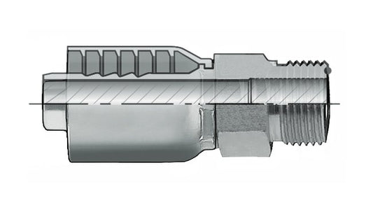 ORFS Male Rigid Hydraulic Coupling - 9/16-18 Thread, 1/4" ID, Carbon Steel Shell - Image 1