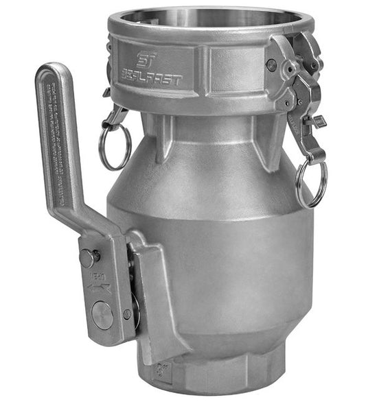 3" Aluminum Viton Dry Disconnect Coupler Female NPT Coupling - Image 1