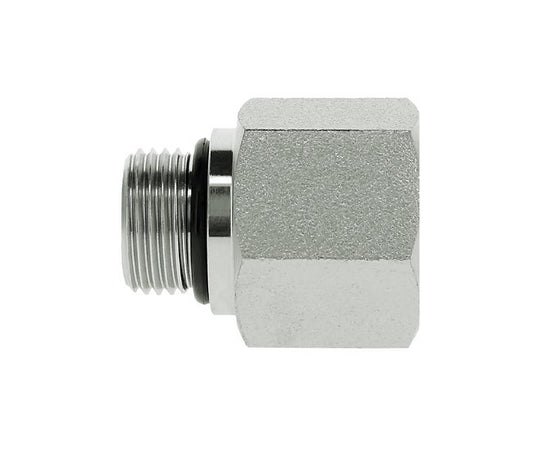 1 1/4" T1 NPTF & 1" T2 ORB Male O-Ring Boss x Female NPTF Adapter Fitting - Image 1