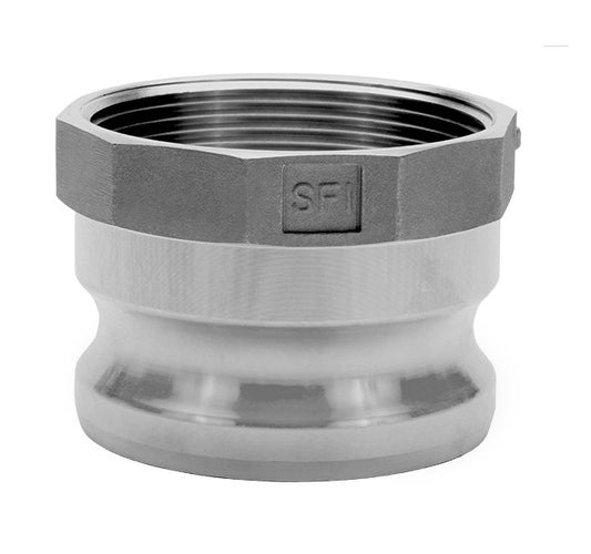 Premium Aluminum 4" Type A Female NPT x Male Adapter Cam & Groove Coupling - Image 1