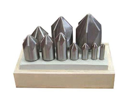 90 Degree Angle Chatterless Countersink Set - SPI HSS 10-Piece - Image 1