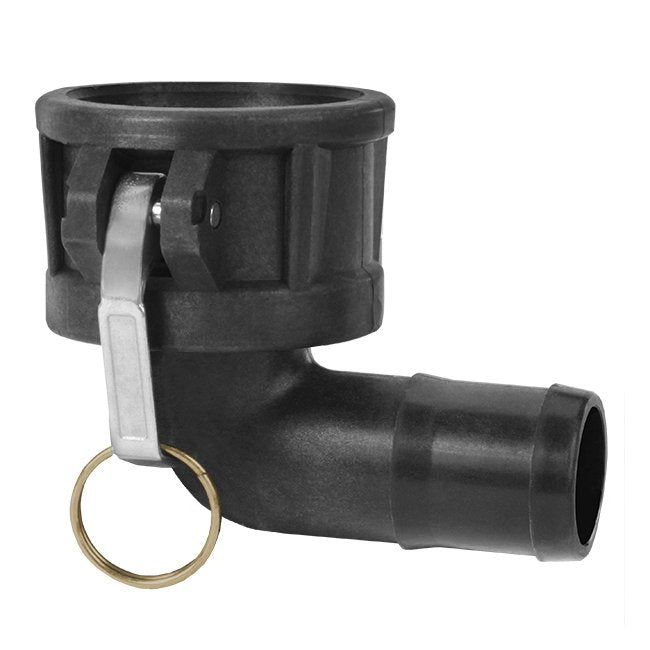 Polypropylene Type C 1 1/2in 90 Degree Elbow Cam & Groove Coupler - Image 1