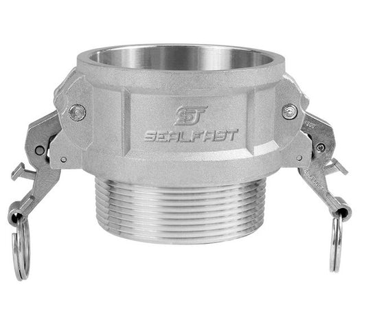 4" Aluminum Type B Female/Male NPT Self-Locking Cam & Groove Coupling - Image 1