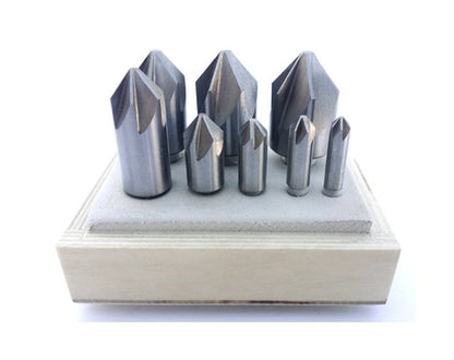 Precise 8-Piece 82 Degree 6-Flute Chatterless Countersink Set, 1/4-1 inch - Image 2