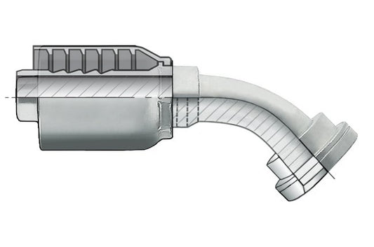 Code 61 Flange Head 45 Degree Elbow Coupling - Hydraulics - Image 1