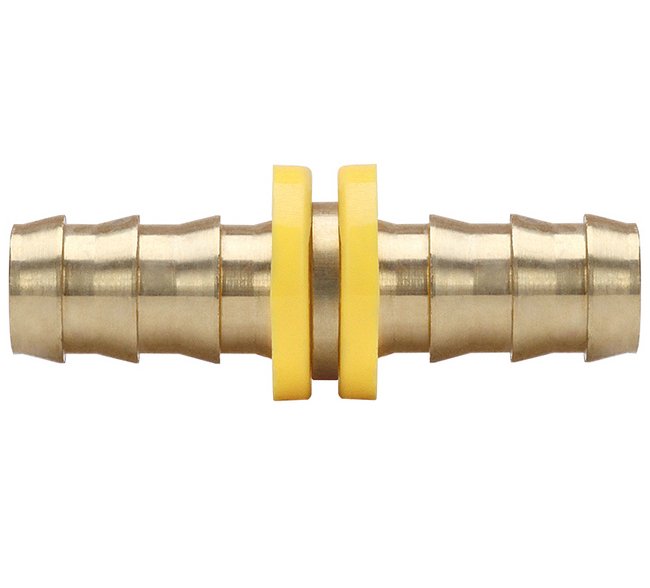 Seal Fast 1/4 in Brass Hose x Hose Splicer Grip-On Fitting - Image 1