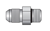 Carbon Steel JIC Male x Short Male Adapter Fitting - 1/4 in T1 and T2 UNF - Series 6400