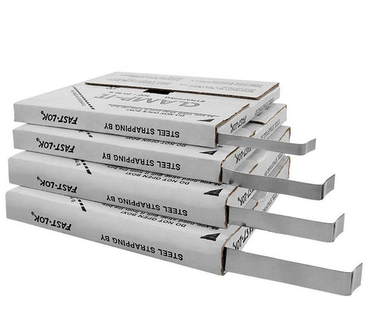 301 Stainless Steel Clamp-It Strapping, 5/8in Band Width - Image 1