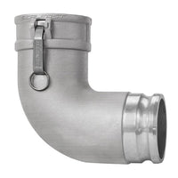 4in Aluminum Type DA Female Coupler x Male 90° Elbow Cam & Groove Coupling