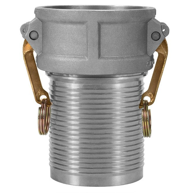 Seal Fast 2 1/2" Aluminum Type C Female Coupler x Crimp Shank Cam and Groove Coupling - Image 1