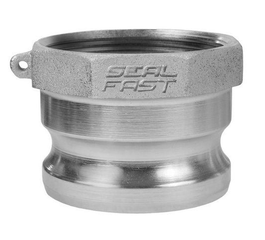 4 Inch Plated Iron Type A Female NPT x Male Adapter Cam & Groove Coupling - Image 1