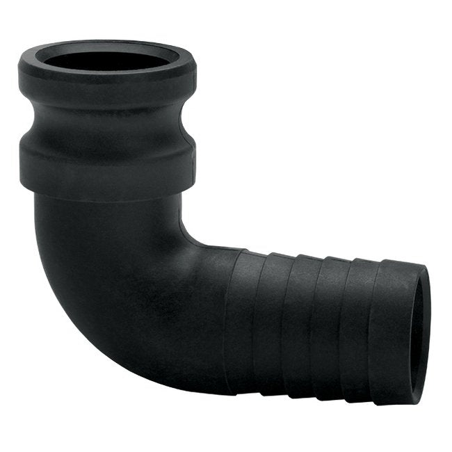2" Polypropylene Type E Male Adapter x Shank 90° Elbow Cam & Groove Coupling - Image 1