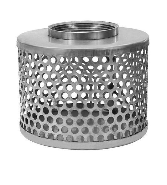 304 Stainless Steel RH Round Hole Strainer - 3 Inch - Image 1
