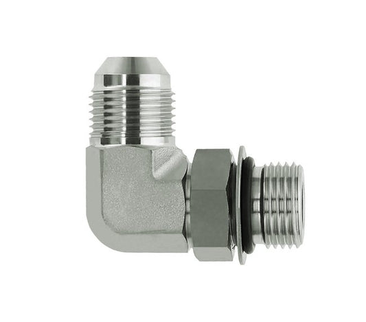 Carbon Steel JIC Male x Male 90 Degree O-Ring Elbow - Image 1