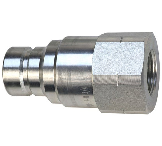 Carbon Steel Flat Face Quick Connect Hydraulic Plug - 1.53 in Overall Length - Image 1