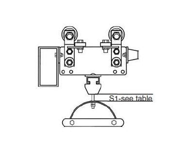 Series 350 I Beam Tow Trolley for Round Cable - Image 1