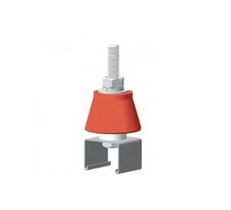 Stainless Steel Single Pole Hanger Clamps with Insulator - Image 1