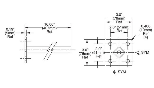 Safelec 2 Conductor Bar Collector Brackets - Single Post, 50A - Image 2