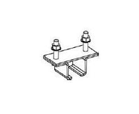 Galvanized Steel Track Support Bracket with Mounting Fasteners