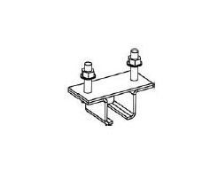 Galvanized Steel Track Support Bracket with Mounting Fasteners - Image 1