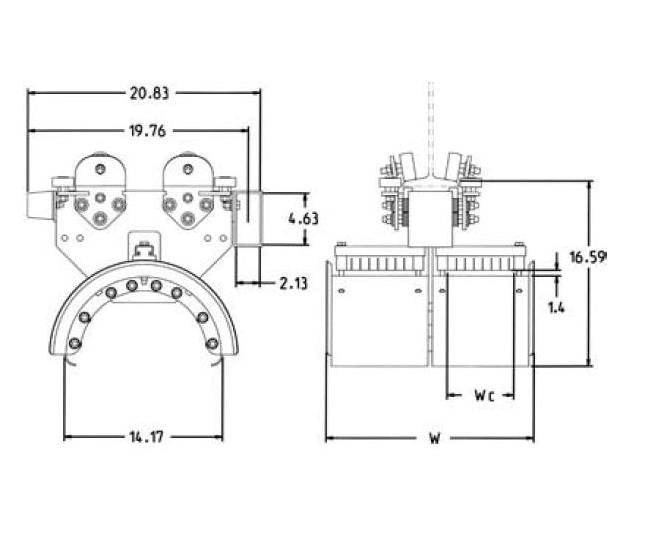 Double Tier Tow Trolley for Series 550 I Beam Festoon Systems - Image 1