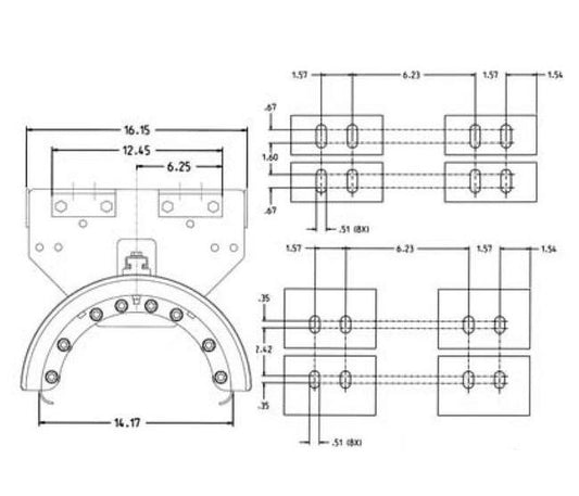 Heavy Duty I Beam Festoon System End Clamp - Single Tier - Image 1