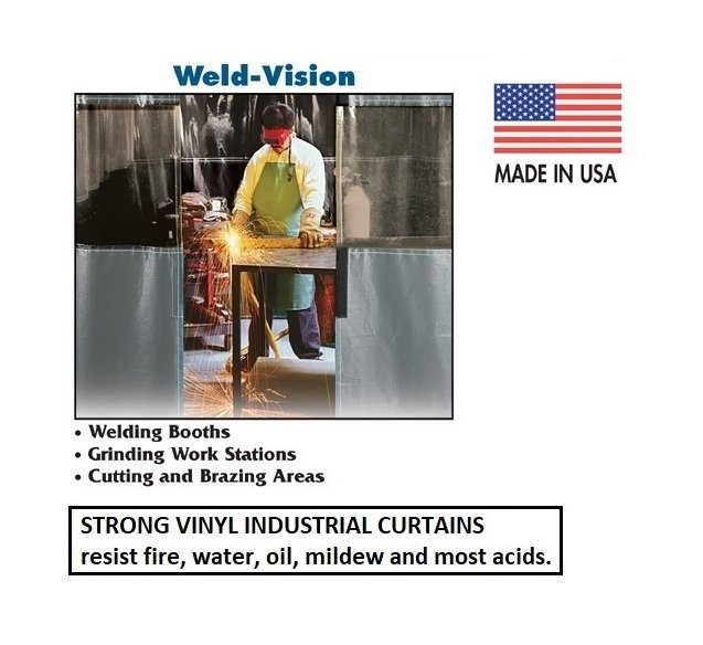 Blue Standard Industrial Weld-Vision Curtain System - 10ft Height, 6ft Width - Image 1