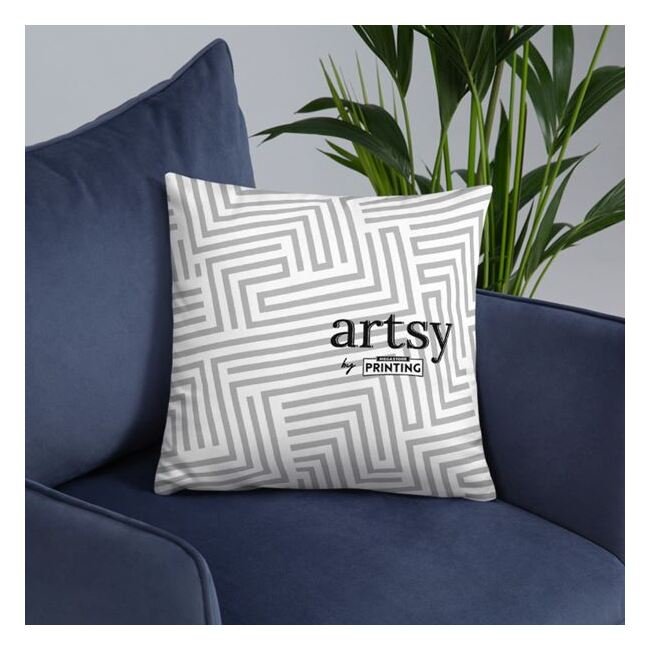 18x18 Custom Print Pillow with Moisture-Wicking Polyester - Image 2