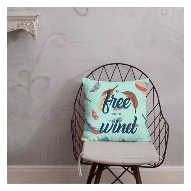 18x18 Custom Print Pillow with Moisture-Wicking Polyester - Image 3