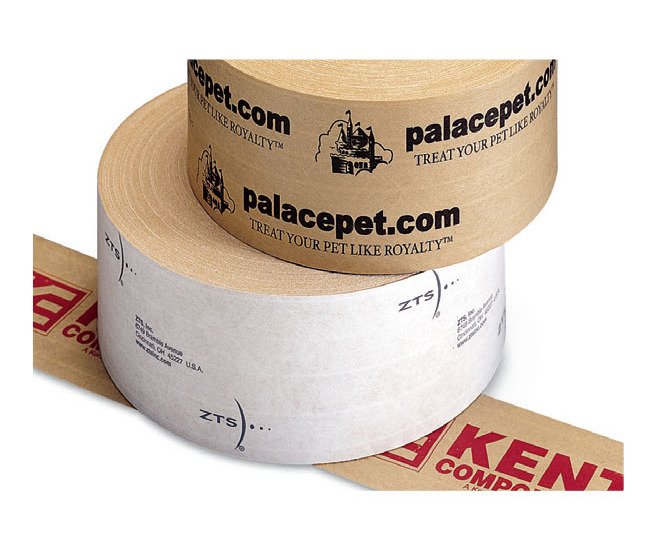 Custom Printed Reinforced Gummed Tape - 3in x 450ft - White - Image 2