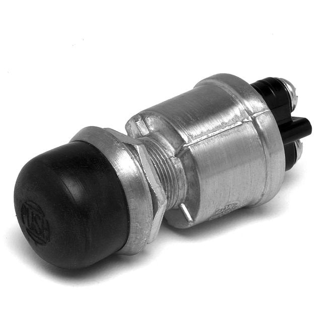 Heavy-Duty SPST Push-Button Switch with Screw-On Cap - Image 1