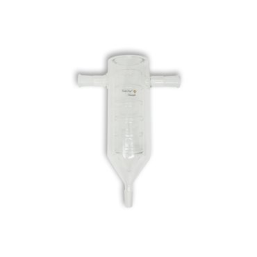 34/45 Millimeter (mm) In/Out Joint Size and 24/40 Millimeter Discharge Joint Dewar Vacuum Trap with Ring Baffles - Image 1
