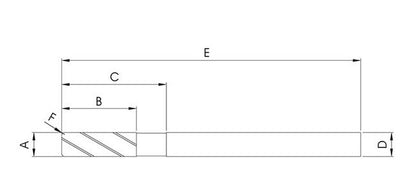 IDI Diamond Coated 4-Flute Corner Radius End Mill 3mm - Image 2