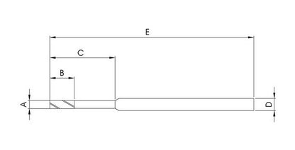 Diamond Coated 2-Flute Square End Mill 1mm - Image 2