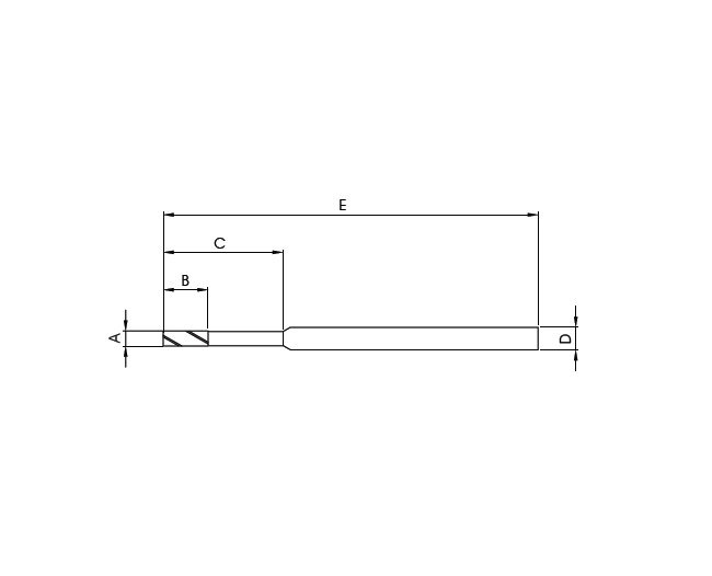 IDI Diamond Coated 4-Flute Square End Mill, 2mm - Image 2